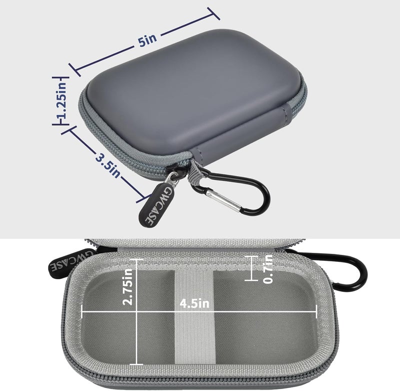 GWCASE Case Compatible with Samsung T9/ T7/ T7 Shield Portable SSD 1TB 2TB 4TB External Hard Drive, Storage Travel Carrying Holder Organizer for Solid State Drives & USB Cable (Box Only)-Grey - Image 4